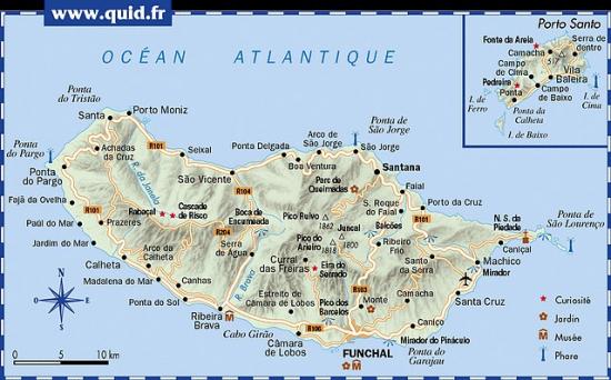 Carte de Madère (source : quid.fr)